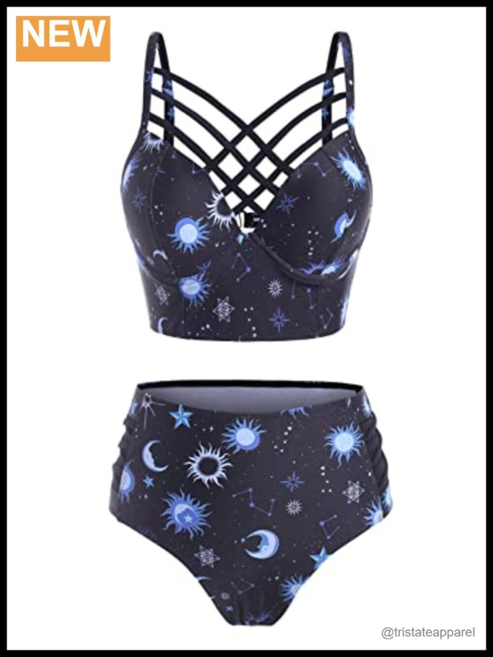 Women's Tankini Swimsuit Set High Waisted Tummy Control Two Piece Bathing Suit